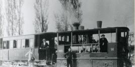 Locomotive n°16 "Allinges" et voiture n°31 entre Bernex et Laconnex